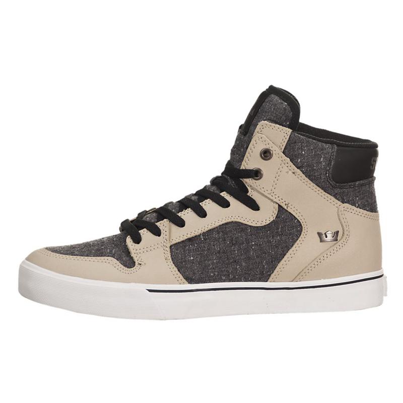 Buty Supra VAIDER - Sneakersy Wysokie Damskie - Khaki (XSPC-40627)